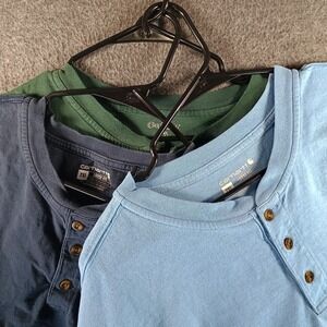 3x Carhartt Loose Fit Heavyweight Short-Sleeve Pocket Henley T-Shirt Mens 2XL